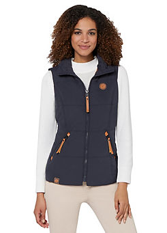 High Collar Quilted Padded Gilet