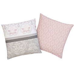 Home Affaire Cremona Pack of 2 Cotton Patterned 40x40cm Cushion Covers