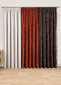 Home Curtains Camden Heavyweight Chenille Blackout Lined Pencil Pleat Curtains