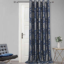 Home Curtains Elanie Jacquard Lined Eyelet Door Curtain