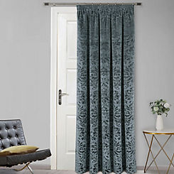 Home Curtains Taylor Embossed Velour Thermal Lined Pencil Door Curtain