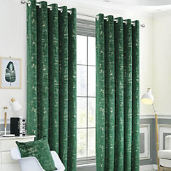 Home Curtains Venice Velvet Thermal Interlined Pair of Eyelet Curtains