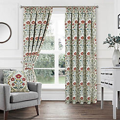 Home Curtains Vermont Pair of Pencil Pleat Heavyweight Chenille Jacquard Curtains