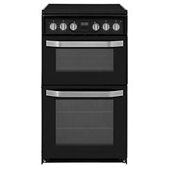 Hotpoint 50cm Double Oven Electric Cooker HD5V93CCB - Black
