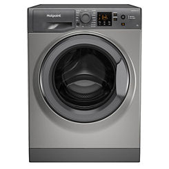 Hotpoint 8KG 1600 Spin Washing Machine NSWM863CGGUKN - Graphite