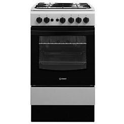 Indesit Single 50cm Gas Cooker IS5G1PMSS/UK - Silver - A Rated