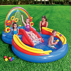 Intex Inflatable Rainbow Ring Play Centre Paddling Pool