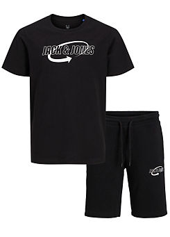 Jack & Jones Junior Jersey Set of Short-Sleeved T-Shirt & Shorts