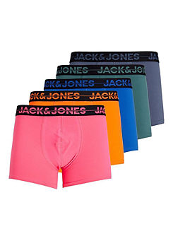 Jack & Jones Pack of 5 Solid Boxer Shorts
