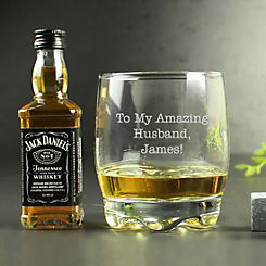 Jack Daniels Personalised Tumbler Gift Set