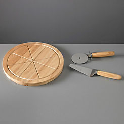 James Martin by Denby Pizza Boards & Cutter Set