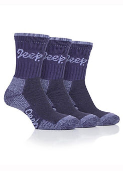 Jeep Ladies Pack of 3 Boot Socks - Lilac