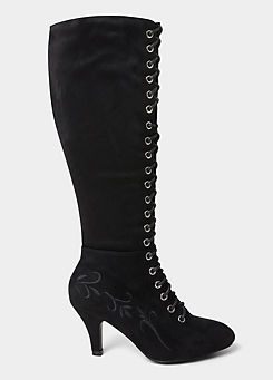 Joe Browns Layla Lace Up Embroidered Boots
