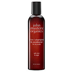 John Masters Organics 2 in 1 Shampoo with Zinc & Sage 236ml