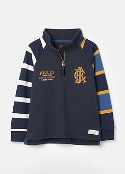Joules Kids Quarter Zip Rugby Sweatshirt