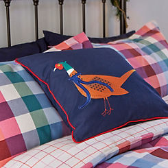 Joules Merry Check Cushion