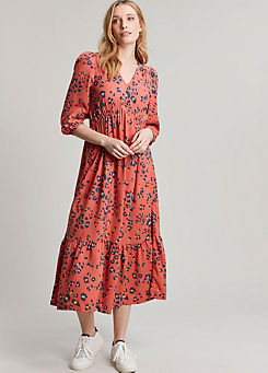 Joules Sienna V Neck Tiered Dress
