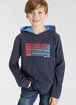 KangaROOS Kids Long Sleeve Logo Print Hoodie