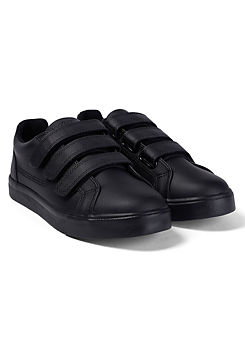 Kickers Youth Tovni Trip Black Leather Shoes