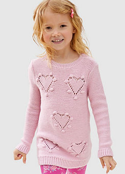 Kidsworld Crochet Heart Long Jumper