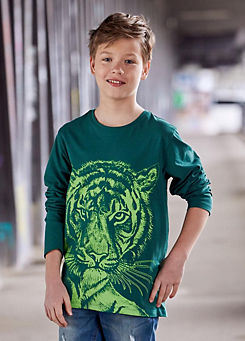Kidsworld Neon Tiger Print Top