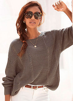 LASCANA Knitted Round Neck Sweater