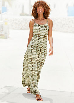 LASCANA Printed Spaghetti Strap Summer Maxi Dress