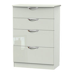 Lambeth Assembled Gloss 4 Deep Chest of Drawers