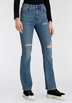 Levi’s 725 High Rise Destroyed Effect Bootcut Jeans