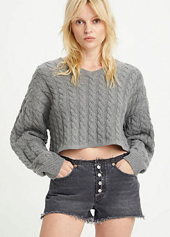 Levi’s Rae Cropped Cable Knit Jumper