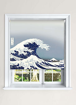 Lister Cartwright Hokusai Wave Blackout Effect Roller Blind