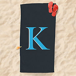 Lister Cartwright Personalised Blue Initial Beach Towel