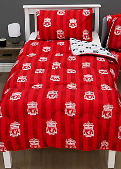 Liverpool FC Stripe 10.5 Tog Reversible Coverless Duvet Set