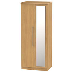 Loxley Assembled 2 Door Single Mirrored Wardrobe
