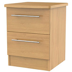 Loxley Assembled 2 Drawer Bedside Table