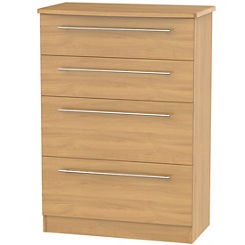 Loxley Assembled 4 Deep Drawer Chest of Drawers