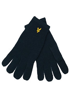 Lyle & Scott Dark Navy Racked Rib Gloves