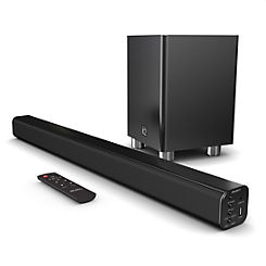 Majority K2 Black 150W Soundbar System with Wireless Sub (ARC HDMI, Bluetooth, AUX, Optical)