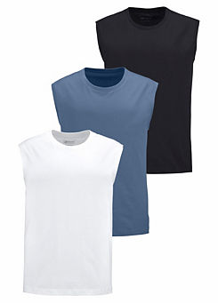 Man’s World Pack of 3 Sleeveless T-Shirts