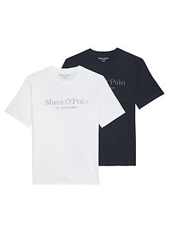 Marc O’Polo Pack of 2 Logo Print T-Shirts