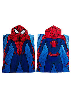 Marvel Spiderman Spider City 100% Cotton Poncho Beach Towel