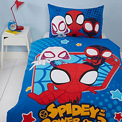 Marvel Spiderman Spidey & His Amazing Friends Reversible Single Duvet Cover Set