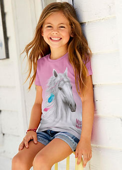 Miss Melody Kids Horse Print T-Shirt