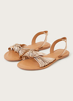 Monsoon Knot Front Leather Sandals