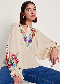 Monsoon Winny Embroidered Floral Blouse
