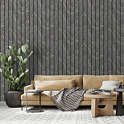 Muriva Woodgrain Panel Wallpaper