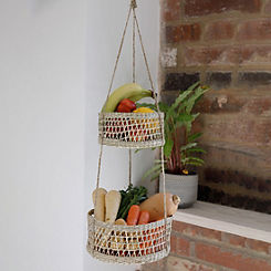 Natural Elements Hanging Seagrass Planter