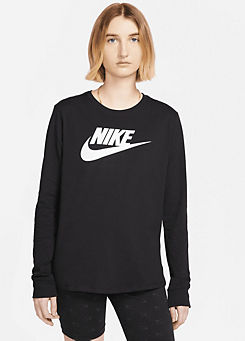 Nike Essential Logo Print Long Sleeve Top