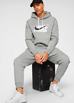 grey nike tracksuit with orange stripe