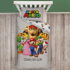 Nintendo Super Mario Here We Go Duvet Cover Set